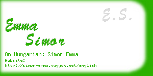 emma simor business card